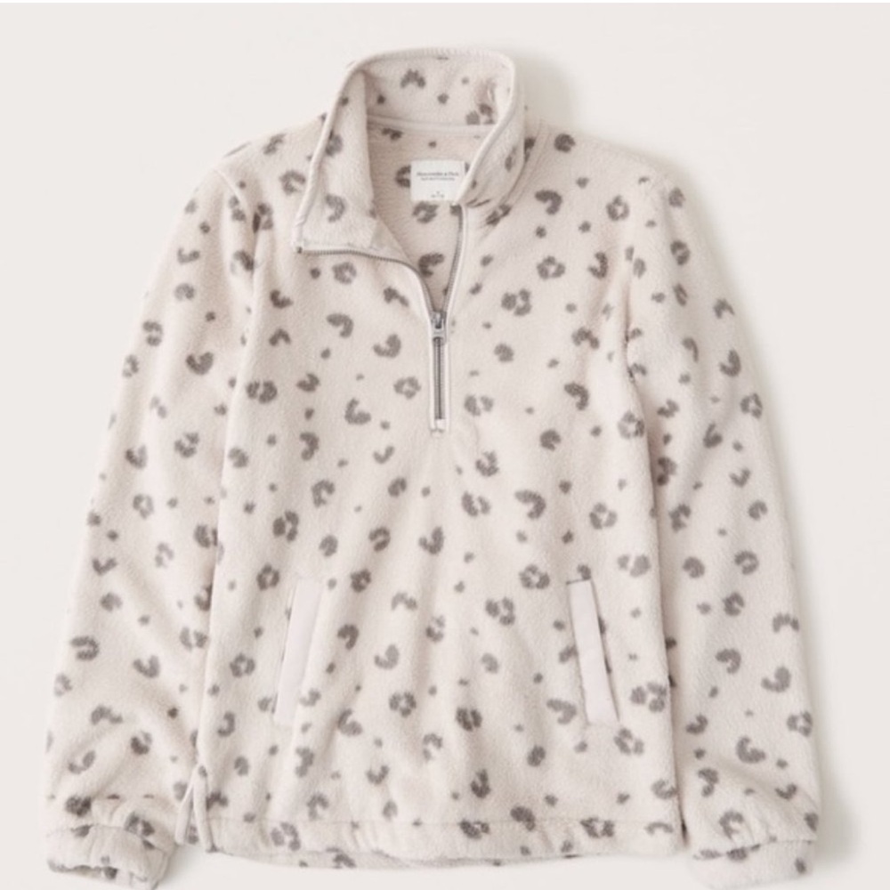 Abercrombie & Fitch Half Zip Sherpa Sweatshirt, size XS
